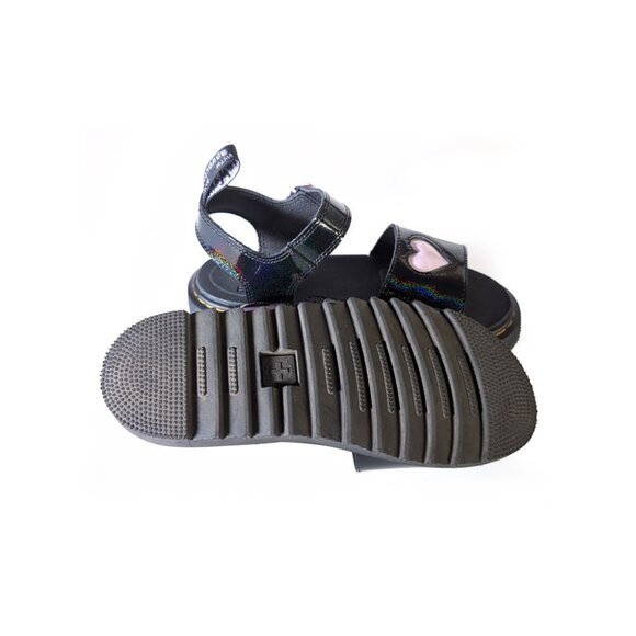 DR. MARTENS Kids Size 3 US Black Marlowe Hearts Junior Kids Sandals 34 Eur - Picture 8 of 12